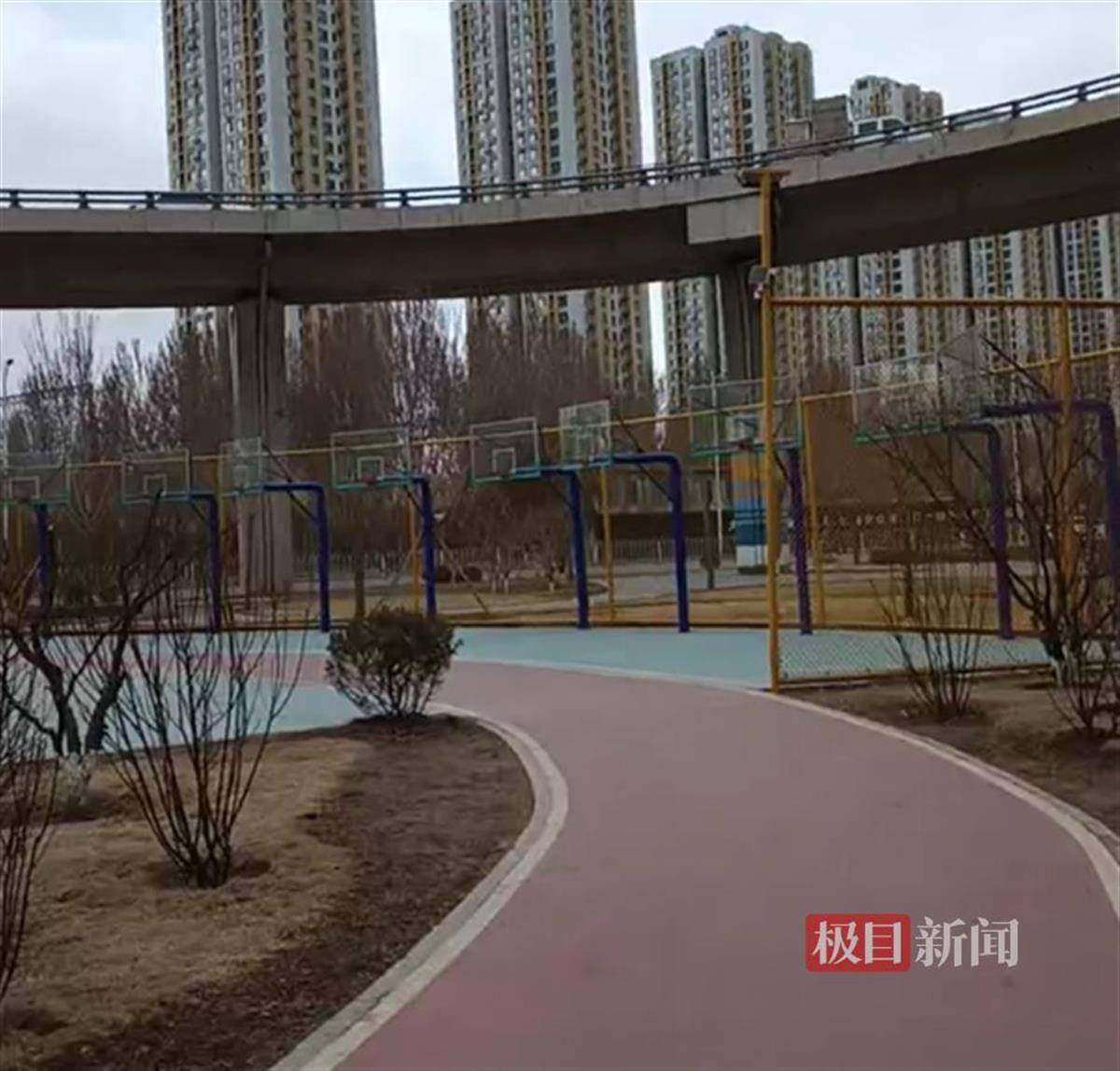 沈阳一公园密集排列9个篮球架，网友质疑设计不合理，官方：投篮专用
